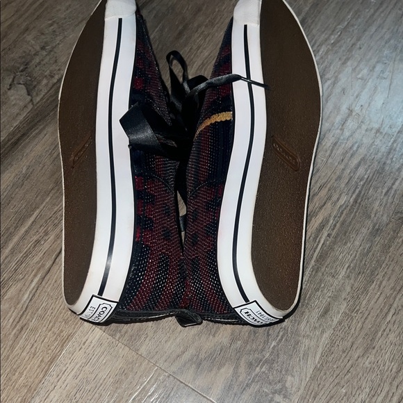 Coach Women's Red and Black Patterned Sneakers Sz 9 - Picture 5 of 5